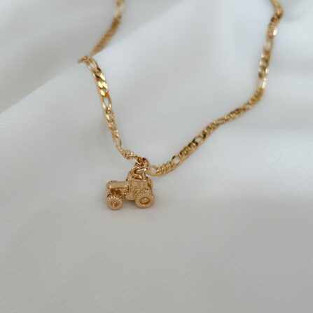 Colar Masculino Trator Banhado a ouro 18k